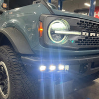 Ford Bronco Rigid LED Radiance Light Kit Modular Bumper Amber Glow